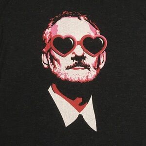 Bill Murray Heart Sunglasses Graphic T-shirt Black